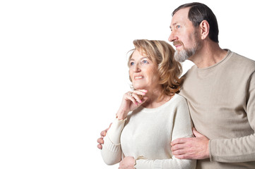 Couple smiles seniors