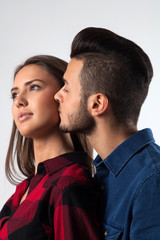 Couple in love isolated