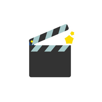Clapboard as film production tool icon