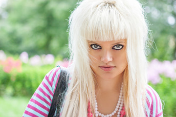 Naklejka premium young blond woman