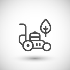 Lawn mower line icon