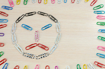 Smileys of staples. Different emotions