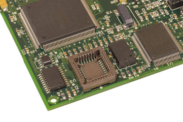 Electronic circuit board close up