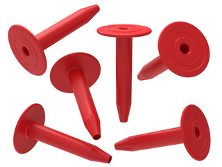 Plastic telescopic tube for fastening