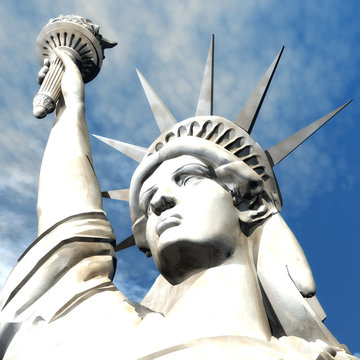 3D Rendering, 3D Illustration of the Statue of Liberty