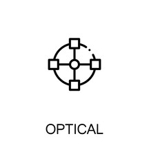 Optical flat icon