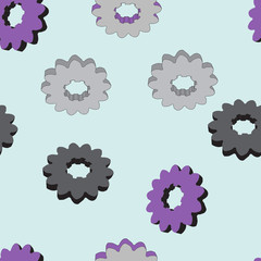 Seamless background with gears