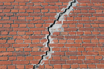 Texture red brick wall