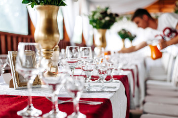 decorated table at the event