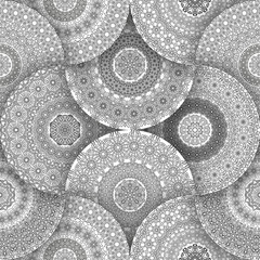 Flower Mandala for coloring book. Black and white ethnic henna pattern.Vintage decorative elements.Islam, Arabic, Indian, moroccan, turkish, pakistan, chinese, ottoman motifs