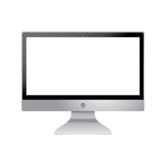 Computer monitor vector design isolated on white background .