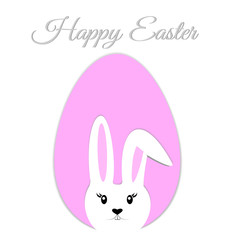 Easter Eggs, white Easter Bunny