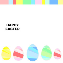 Easter colored eggs, happy easter