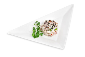 Chicken salad with vegetables