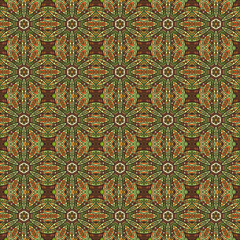 Ornate floral seamless texture, endless pattern with vintage mandala elements.
