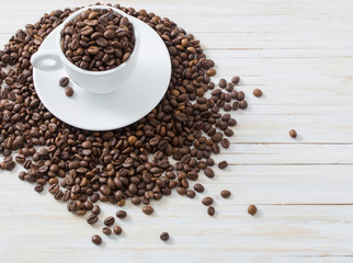 coffee beans on a white background