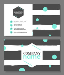 Business card template. Vector illustration
