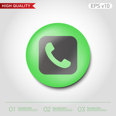 Phone icon. Button with phone icon. Modern UI vector.