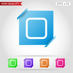 Cube icon. Button with cube icon. Modern UI vector.