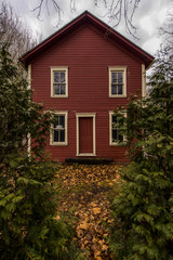 Restored Red Painted Historic House - Fredericktown, Ohio