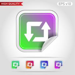 Repeat icon. Button with repeat icon. Modern UI vector.