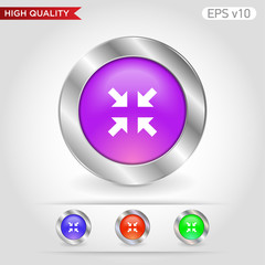 Middle arrows icon. Button with middle aroows icon. Modern UI vector.