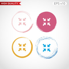 Middle arrows icon. Button with middle aroows icon. Modern UI vector.