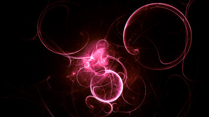 3D rendering abstract fractal light background