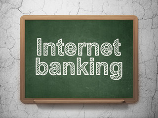 Banking concept: Internet Banking on chalkboard background