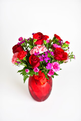 Obraz na płótnie Canvas Red flowers bouquet