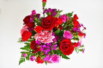 Red flowers bouquet