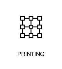 Printing flat icon