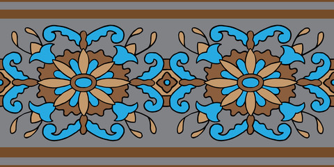 pattern in color floral motif