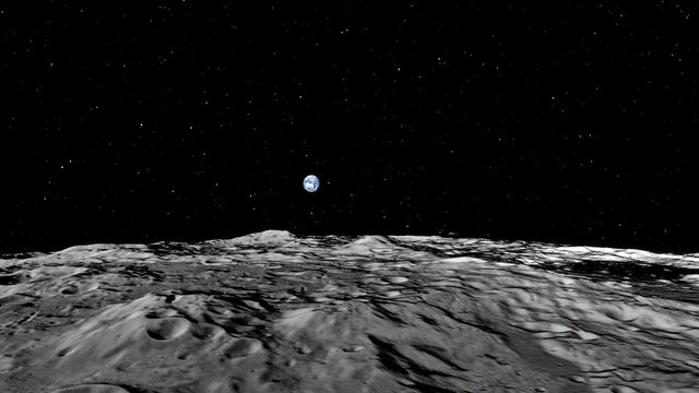 3d illustration of the Moon. Elements of this image furnished by NASA