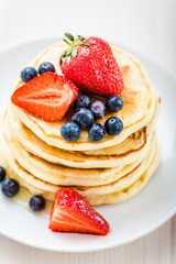 Pancakes with blueberries