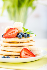 Pancakes with blueberries