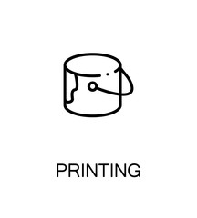 Printing flat icon