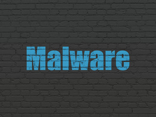Security concept: Malware on wall background