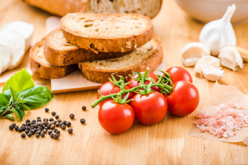Italian traditional bruschetta 