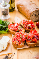 Italian traditional bruschetta 