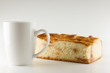 fresh cake with apple filling