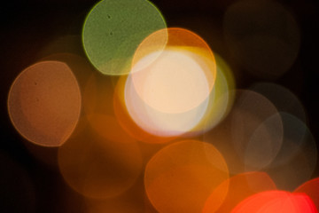 Molticolor bokeh in the dark