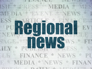 News concept: Regional News on Digital Data Paper background