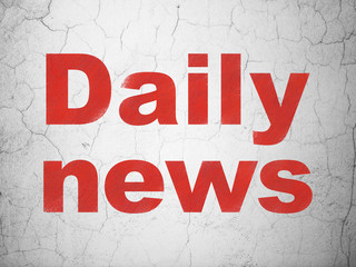 News concept: Daily News on wall background