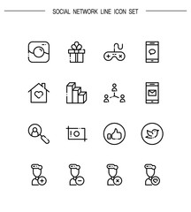 Social network icon set