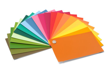  Color palette guide, paint catalog samples, rainbow swatch