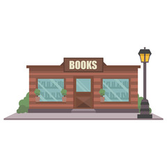 Bookstore facade vector