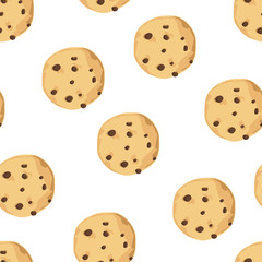 Seamless pattern with cookies