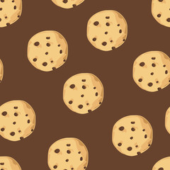 Seamless pattern with cookies