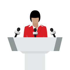 Woman speaker vector